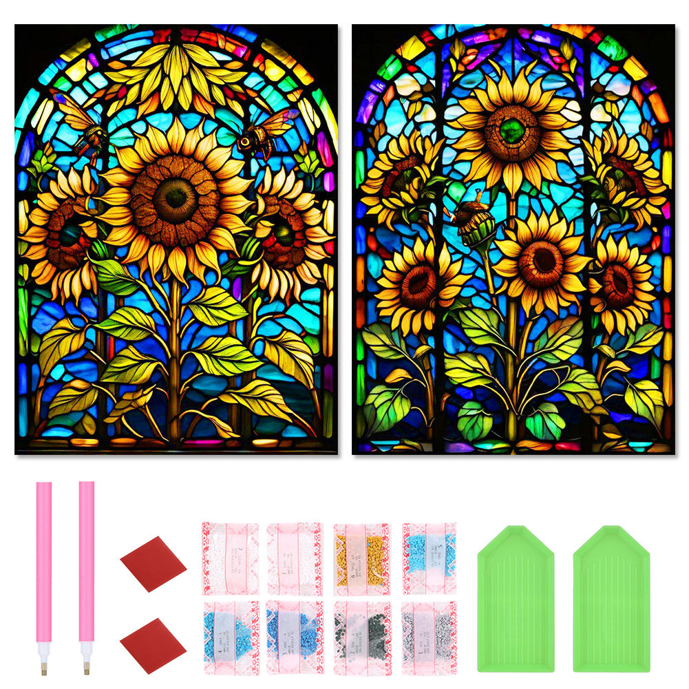 2pcs Diamond Painting Set - sunflower (30*40cm)