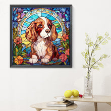 Load image into Gallery viewer, Diamond Painting - Full Round - glass art puppy (30*30CM)
