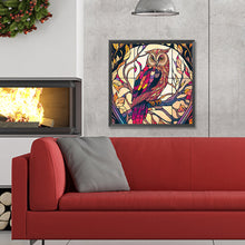 Load image into Gallery viewer, Diamond Painting - Full Round - glass art owl (30*30CM)
