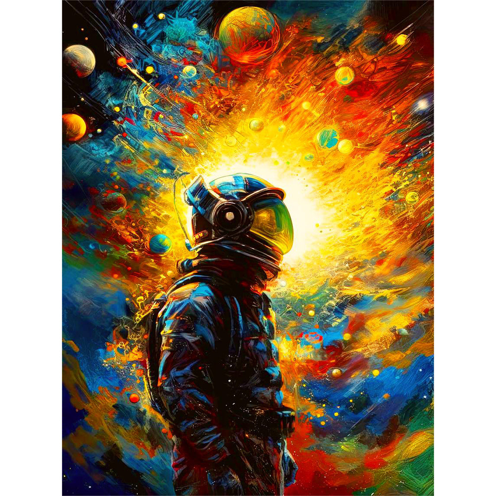 Diamond Painting - Full Round - Dimensions and astronauts (30*40CM)