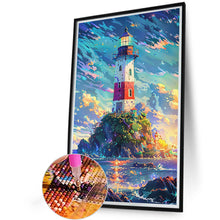 Load image into Gallery viewer, Diamond Painting - Full Round - island lighthouse (40*60CM)
