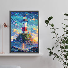 Load image into Gallery viewer, Diamond Painting - Full Round - island lighthouse (40*60CM)
