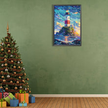 Load image into Gallery viewer, Diamond Painting - Full Round - island lighthouse (40*60CM)
