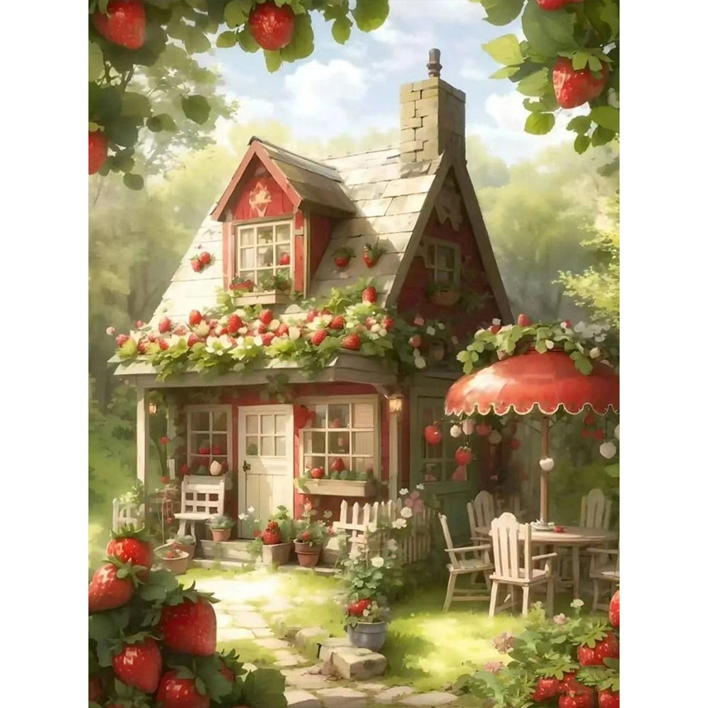 Diamond Painting - Full Round - strawberry house (30*40CM)
