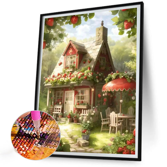Diamond Painting - Full Round - strawberry house (30*40CM)