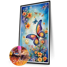 Load image into Gallery viewer, Diamond Painting - Full Round - flowers and butterflies (35*60CM)
