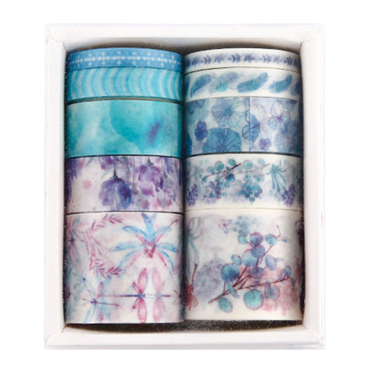 10 Rolls Adhesive Tape Washi Tape Set Color Tape for DIY Craft(Lancel Colour 01)
