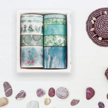 Load image into Gallery viewer, 10 Rolls Adhesive Tape Washi Tape Set Color Tape (Full of Greenery 04)
