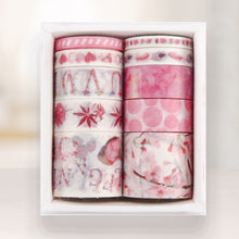 Load image into Gallery viewer, 10 Rolls Adhesive Tape Washi Tape Set Color Tape for DIY Craft(Peach Blossom 05)
