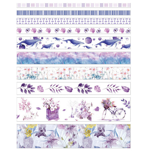 10 Rolls Adhesive Tape Washi Tape Set Color Tape (Occasion of Spring 08)