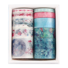 Load image into Gallery viewer, 10 Rolls Adhesive Tape Washi Tape Set Color Tape for DIY Crafts (Duckweed 10)
