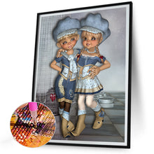 Load image into Gallery viewer, Diamond Painting - Full Round - big eyed doll (30*40CM)
