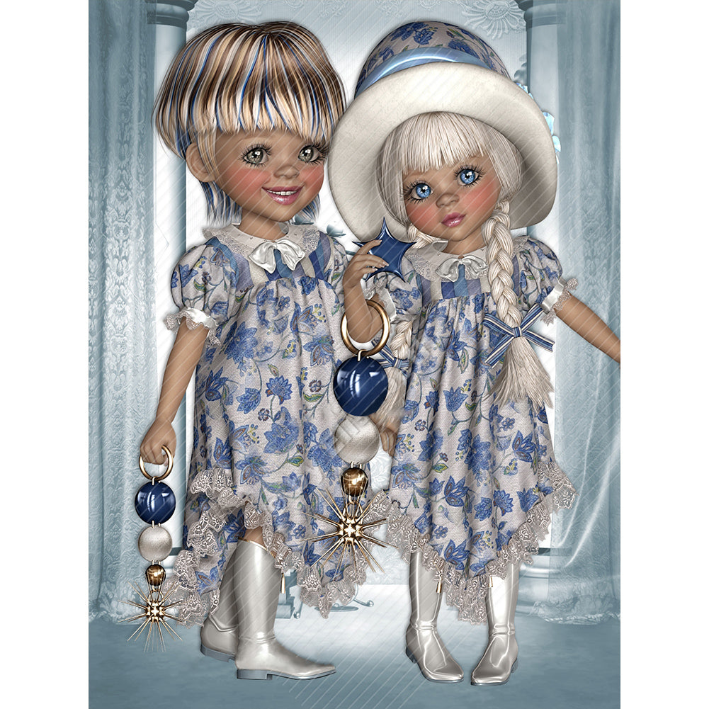Diamond Painting - Full Round - big eyed doll (30*40CM)
