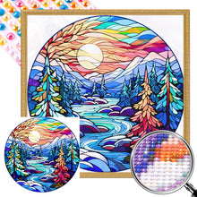 Load image into Gallery viewer, AB Diamond Painting - Full Round - glass art forest (40*40CM)
