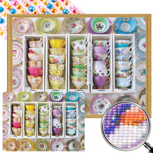 Load image into Gallery viewer, AB Diamond Painting - Full Round - Colorful tea cups (55*40CM)
