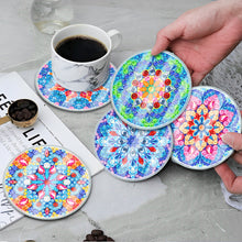 Load image into Gallery viewer, 6PCS Acrylic Washable Diamond Painting Crafts Coaster with Holder Waterproof Coaster (Mandala #2)
