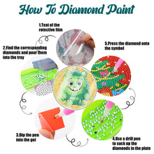 Load image into Gallery viewer, 6PCS Acrylic Washable Diamond Painting Crafts Coaster with Holder Waterproof Coaster (Small Monster)
