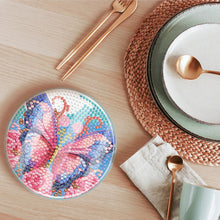 Load image into Gallery viewer, 6PCS Acrylic Washable Diamond Painting Crafts Coaster with Holder Waterproof Coaster (Butterfly)
