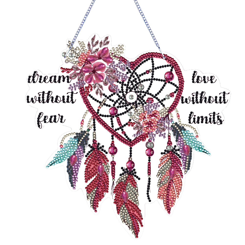 Dreamcatcher Single-Sided Diamond Painting Hanging Pendant for Home Wall Decor