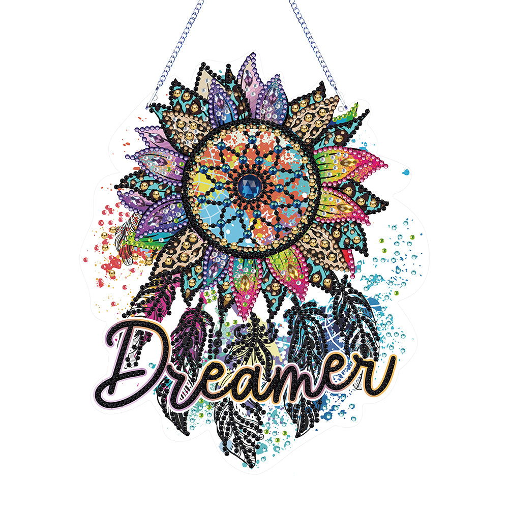 Dreamcatcher Single-Sided Diamond Painting Hanging Pendant for Home Wall Decor