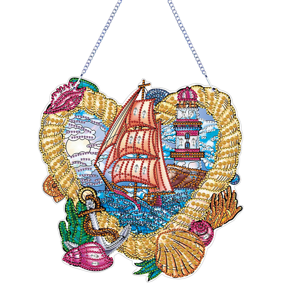 Dreamcatcher Single-Sided Diamond Painting Hanging Pendant for Home Wall Decor