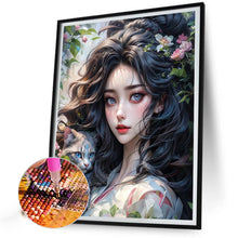 Load image into Gallery viewer, AB Diamond Painting - Full Round - girl and cat (40*50CM)
