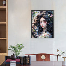 Load image into Gallery viewer, AB Diamond Painting - Full Round - girl and cat (40*50CM)
