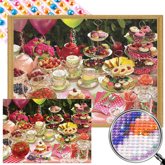 AB Diamond Painting - Full Round - tea party (55*40CM)