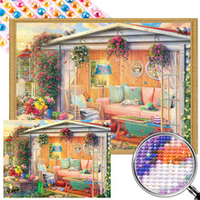 Load image into Gallery viewer, AB Diamond Painting - Full Round - Small garden and cat (55*40CM)
