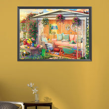 Load image into Gallery viewer, AB Diamond Painting - Full Round - Small garden and cat (55*40CM)
