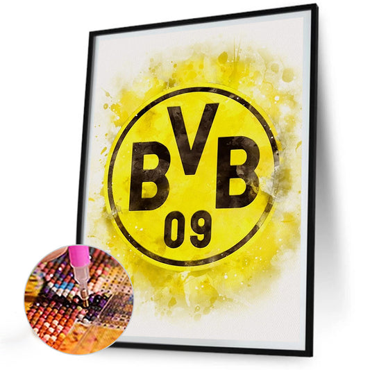 Diamond Painting - Full Round - Dortmund team logo (30*40CM)