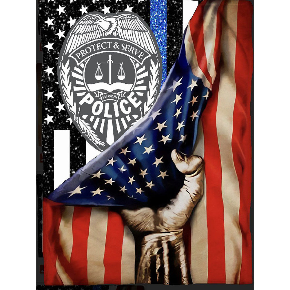 Diamond Painting - Full Round - American flag (30*40CM)