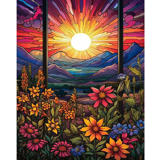 Diamond Painting - Full Round - beautiful sunrise (40*50CM)