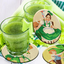 Load image into Gallery viewer, 8PCS Wooden Diamond Painting Art Coaster Kit with Holder (Saint Patricks Day #2)
