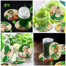 Load image into Gallery viewer, 8PCS Wooden Diamond Painting Art Coaster Kit with Holder (Saint Patricks Day #2)
