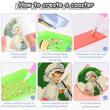 Load image into Gallery viewer, 8PCS Wooden Diamond Painting Art Coaster Kit with Holder (Saint Patricks Day #2)
