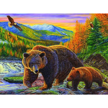 Load image into Gallery viewer, Diamond Painting - Full Square - brown bear (40*30CM)

