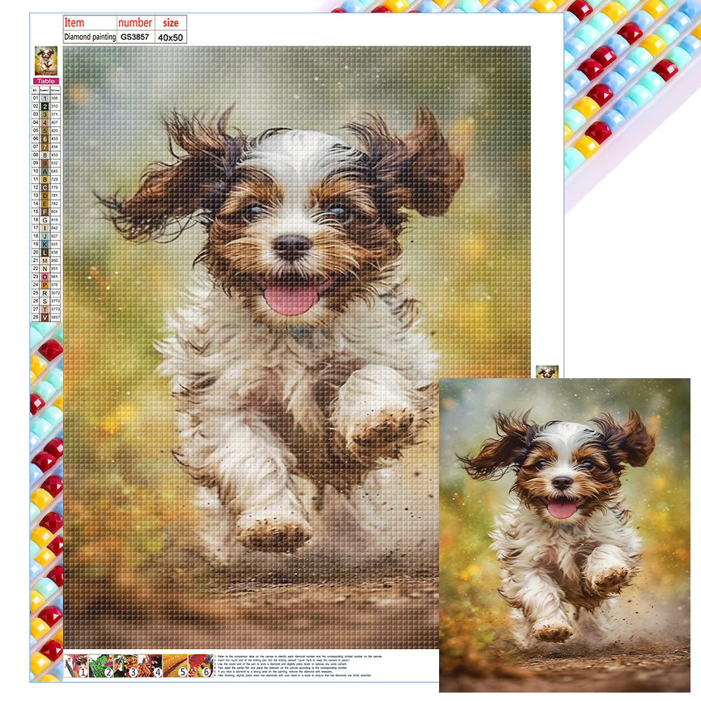 Diamond Painting - Full Square - puppy (40*50CM)