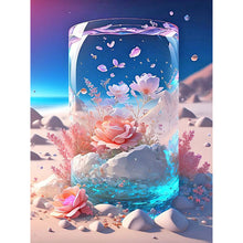 Load image into Gallery viewer, Diamond Painting - Full Round - Fantasy Beach Flowers in a Vase (30*40CM)
