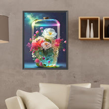 Load image into Gallery viewer, Diamond Painting - Full Round - Flowers in a vase under the starry sky (30*40CM)
