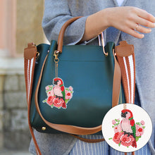 Load image into Gallery viewer, 8PCS Double Sided Round Diamond Painting Art Keychain Pendant for Adults (Birds)
