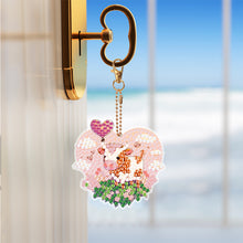 Load image into Gallery viewer, 5PCS Double Sided Round Diamond Painting Art Keychain Pendant for Adults (Calf)
