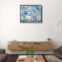 Load image into Gallery viewer, Diamond Painting - Partial Special Shaped - Snowman¡¤Blue (40*50CM)

