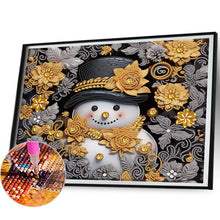 Load image into Gallery viewer, Diamond Painting - Partial Special Shaped - Snowman¡¤Gold (40*50CM)
