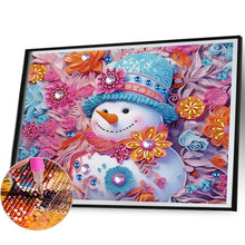 Load image into Gallery viewer, Diamond Painting - Partial Special Shaped - Snowman¡¤Pink Festival Series (40*50CM)
