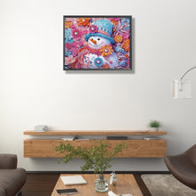 Load image into Gallery viewer, Diamond Painting - Partial Special Shaped - Snowman¡¤Pink Festival Series (40*50CM)
