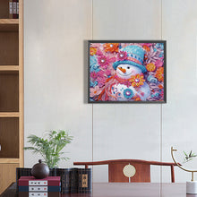 Load image into Gallery viewer, Diamond Painting - Partial Special Shaped - Snowman¡¤Pink Festival Series (40*50CM)
