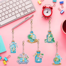 Load image into Gallery viewer, 6PCS Double Sided Special Shape Diamond Painting Keychain (Perfume Bottle)

