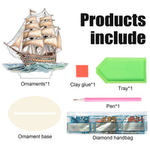 Load image into Gallery viewer, Wooden Sailboat Diamonds Painting Desktop Decor for Table Office Home Decor (#1)
