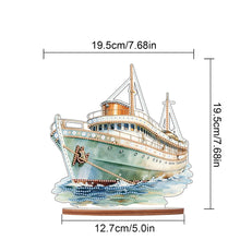 Load image into Gallery viewer, Wooden Sailboat Diamonds Painting Desktop Decor for Table Office Home Decor (#2)
